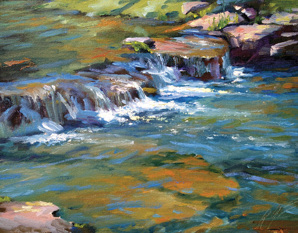 R. Gregory Summers, Enjoying My Falls, oil, 11 x 14. 