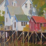 Colin Page, Cozy Harbor Structures, oil, 20 x 24.