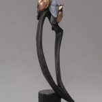 Pati Stajcar, Three Chicateers, bronze, 7 x 4.