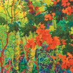 Frank Balaam, Autumn Jewelled Woodland II, oil, 72 x 24.