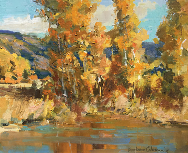 Barbara Coleman, Pond Up North, oil, 10 x 12. 