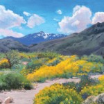 Elaine Mathews, Springtime in the Desert, oil, 16 x 20.