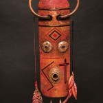 Toney Redman, Medicine Man, steel/copper, 34 x 12 x 3.