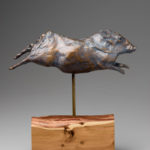 William Carrington, ¡Corre!, bronze, 12 x 10.