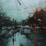 Lindsey Kustusch, First Rain, oil, 28 x 18.