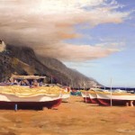 William Berra, Colors of Positano, oil, 24 x 48.