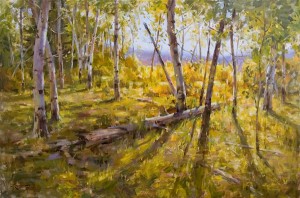 Mitch Baird, Ridge Top Gold, oil, 24 x 36.