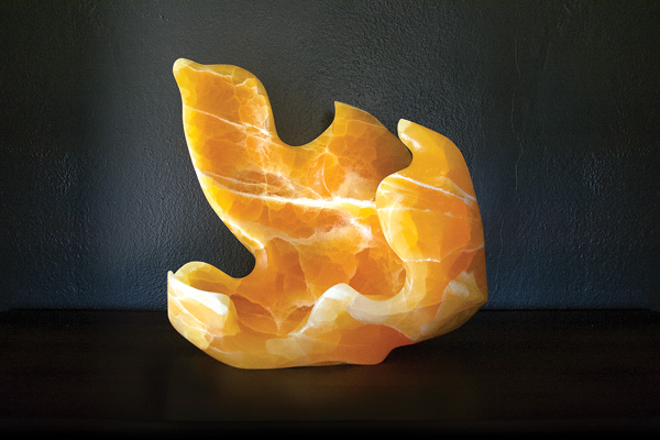 Cody Vance, Calcifer, stone, 14 x 16 x 10.