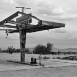 Cody S. Brothers, Mojave Gas Station, photograph, 16 x 48.