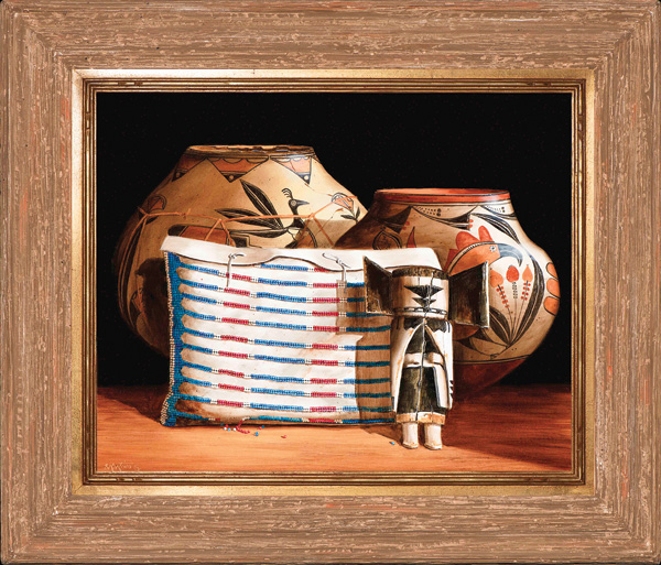 Chuck Sabatino, 1830 Sioux Storage Bag, oil, 24 x 30. 