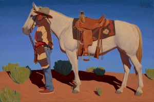 Logan Maxwell Hagege, Pueblo Cowboy, oil, 20 x 30.