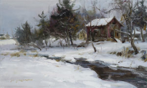 Daniel Gerhartz, Freshly Fallen, oil, 18 x 30.