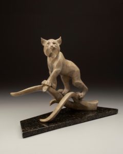 Rosetta, Lynx Lookout, bronze, 14 x 20 x 8.