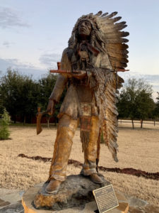 Ed Natiya, Red Cloud, Broken Promises, bronze, 96 x 48.