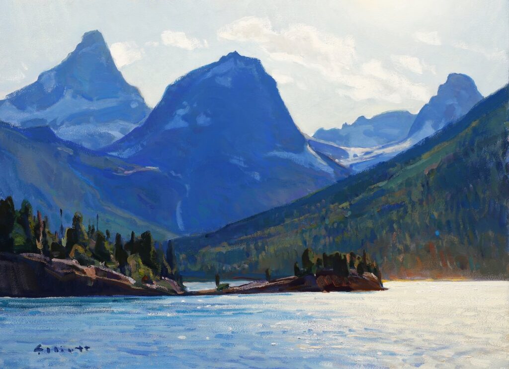 Josh Elliott, Glacier, oil, 12 x 16. 