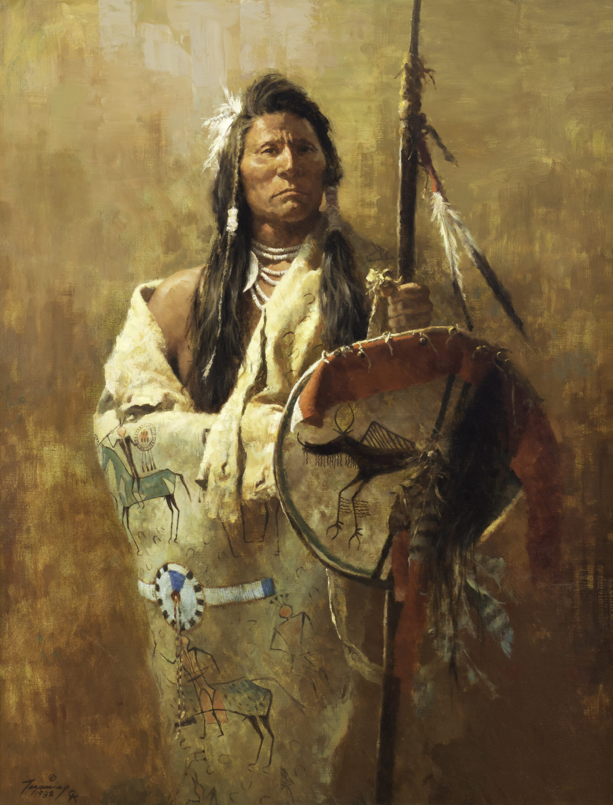 Howard Terpning, Status Symbols, oil on canvas, 34 x 26. Estimate: $200,000-$300,000. SOLD: $390,000.