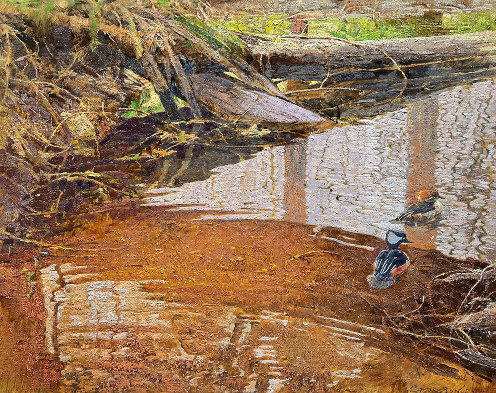 George Carlson, Eagle Creek, oil on linen, 28 x 35.