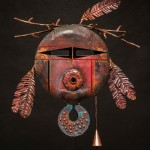 Toney Redman, Bean Kachina, steel/copper, 24 x 18 x 2.