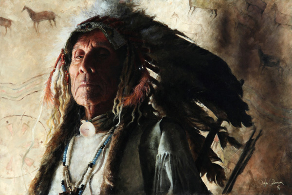 John Coleman, First Chief, oil, 23 x 34. 