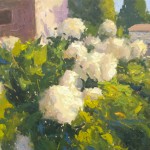 Michael Clark, Grandpa’s Hydrangeas, oil, 18 x 24.