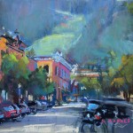 Greg Barnes, Morning in Aspen, pastel, 9 x 12.