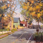 Anne Blair Brown, My Kind of Town, oil, 40 x 40.