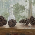 Gregory Block, Pine Cones, oil, 10 x 18.